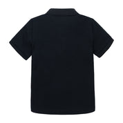 Polo tejido niño negra