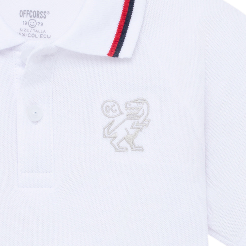 Polo blanco Offcorss manga corta para niño ref 4133622