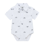 Body de camisa manga corta para recién nacido niño