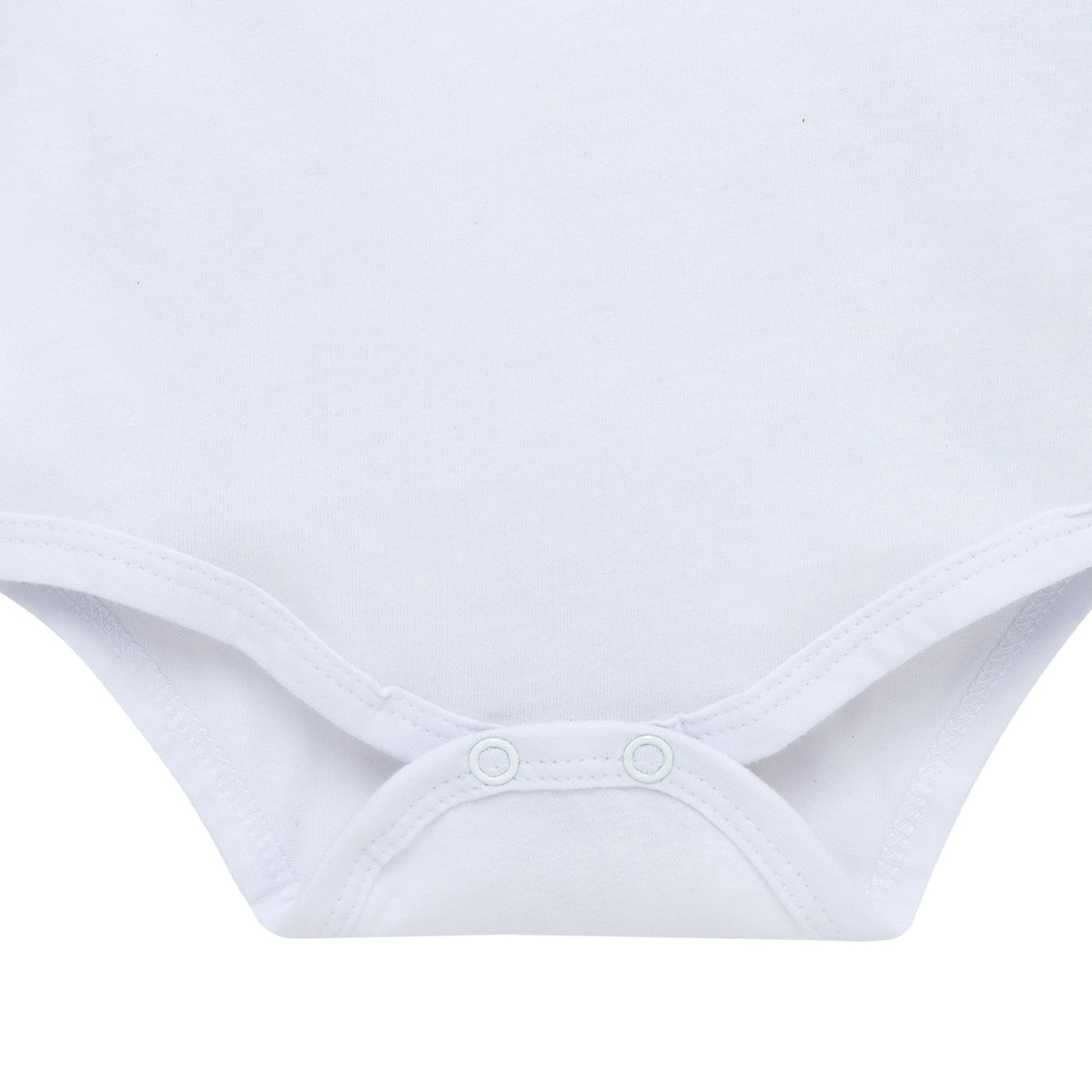 Body manga corta tipo polo para recién nacido niño - Blanco