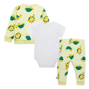 Conjunto buzo y body manga corta para recién nacido niño verde