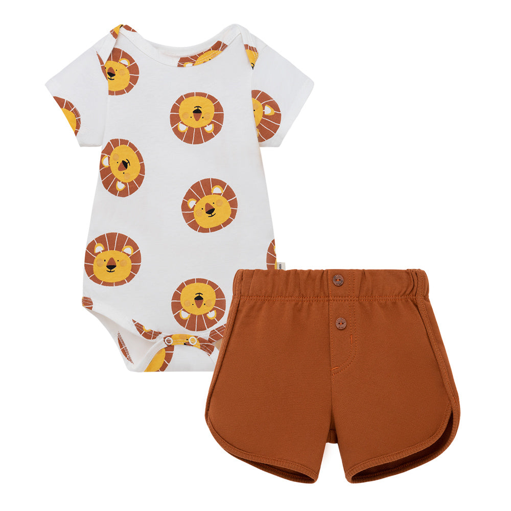 Conjunto corto de body y short para recién nacido niño