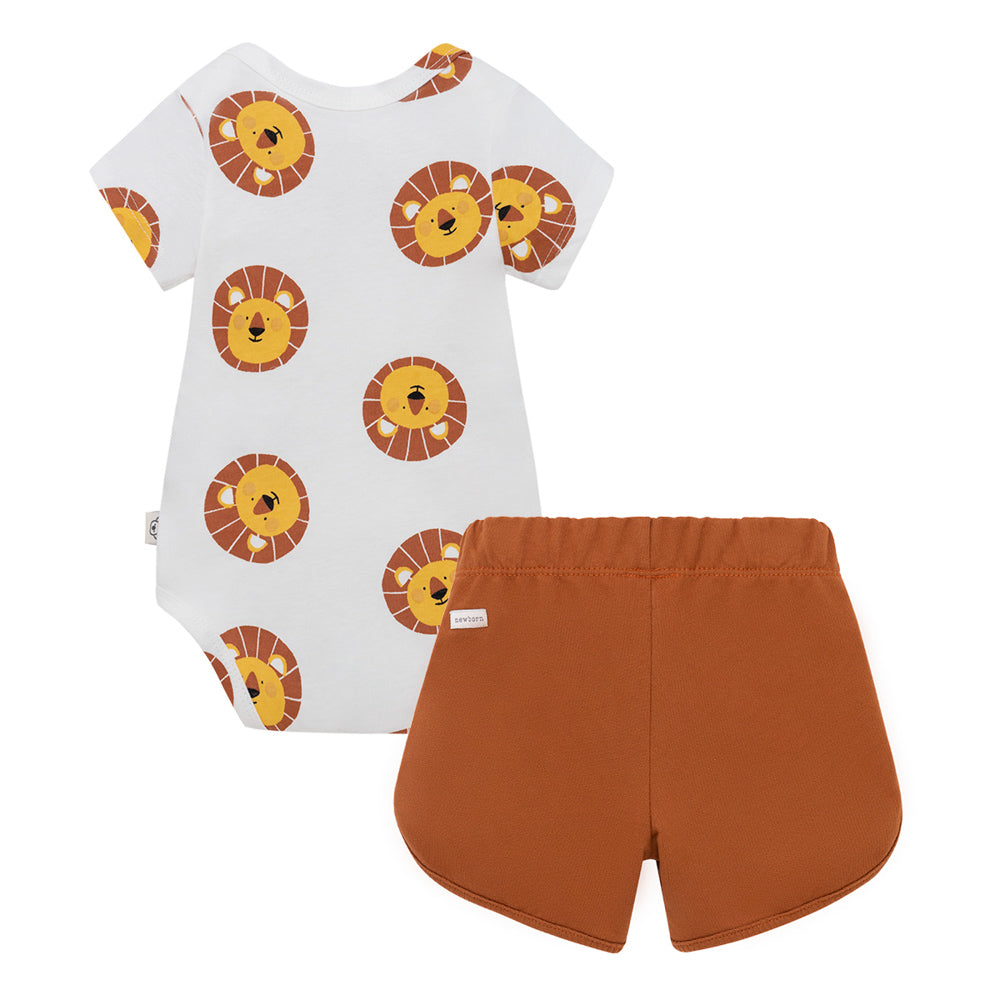 Conjunto corto de body y short para recién nacido niño