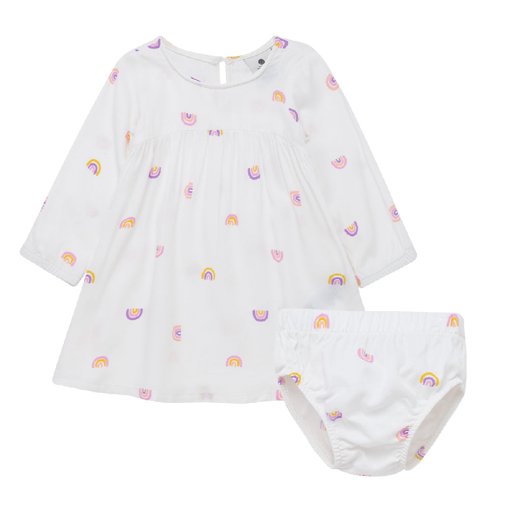 Conjunto de Vestido y Calzón para recién nacida niña