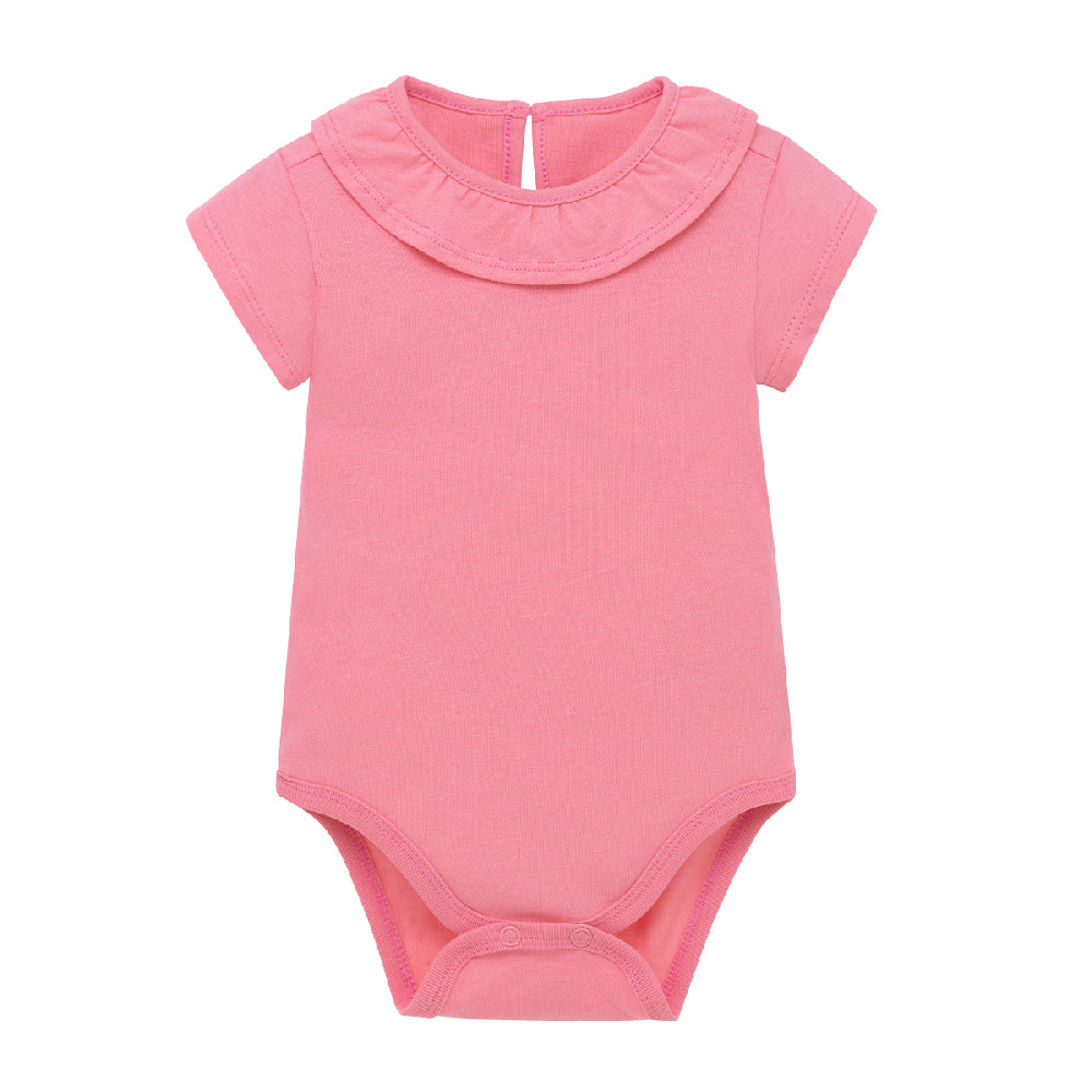 Body manga corta con bolero en el cuello para recién nacida niña
