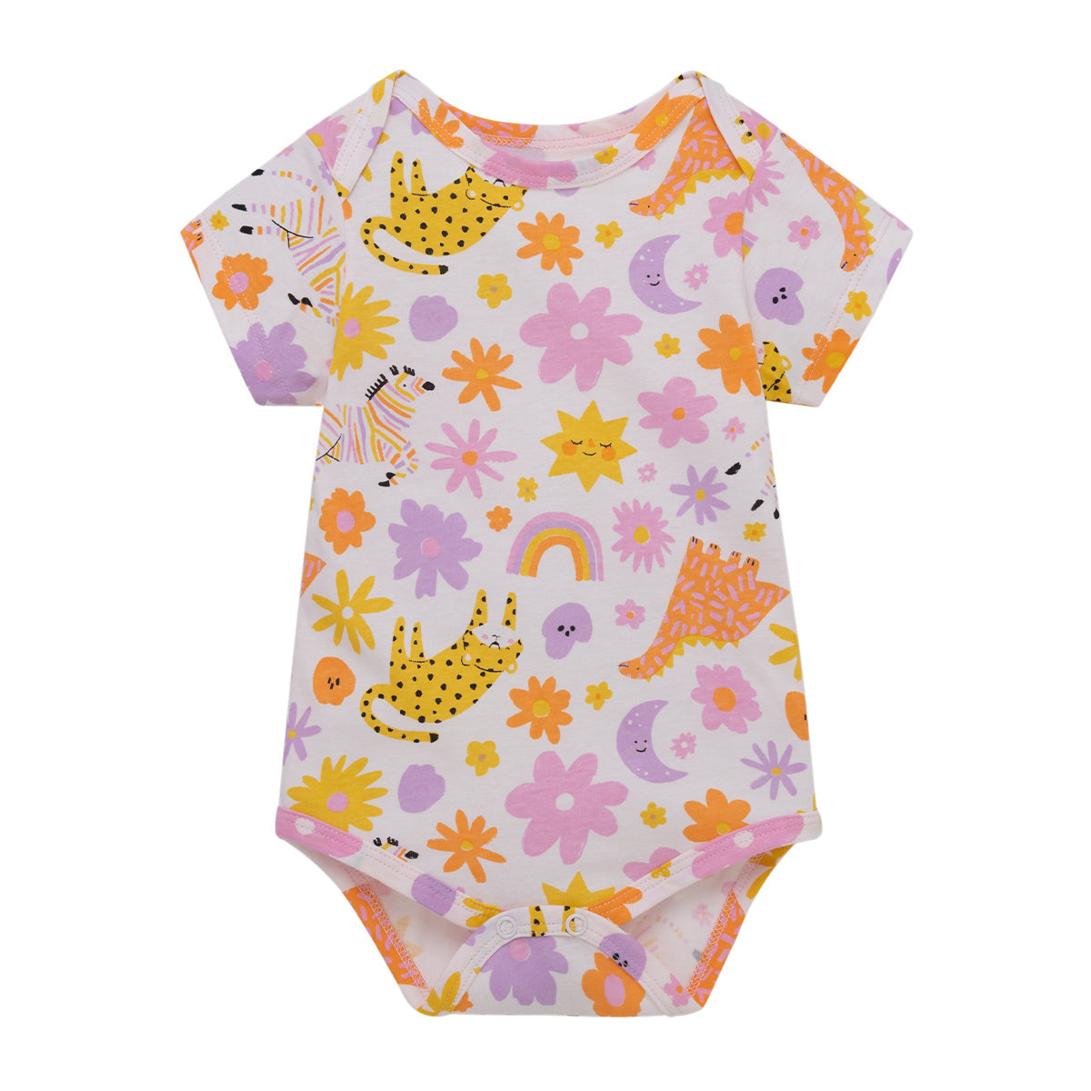 Set x3 pilucho body de manga corta para recién nacida niña