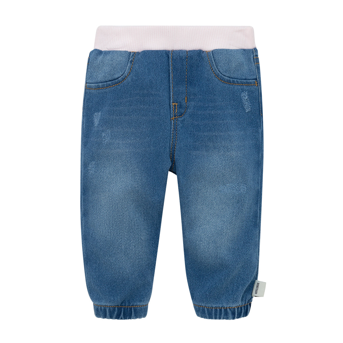 Pantalón en denim para recién nacida niña