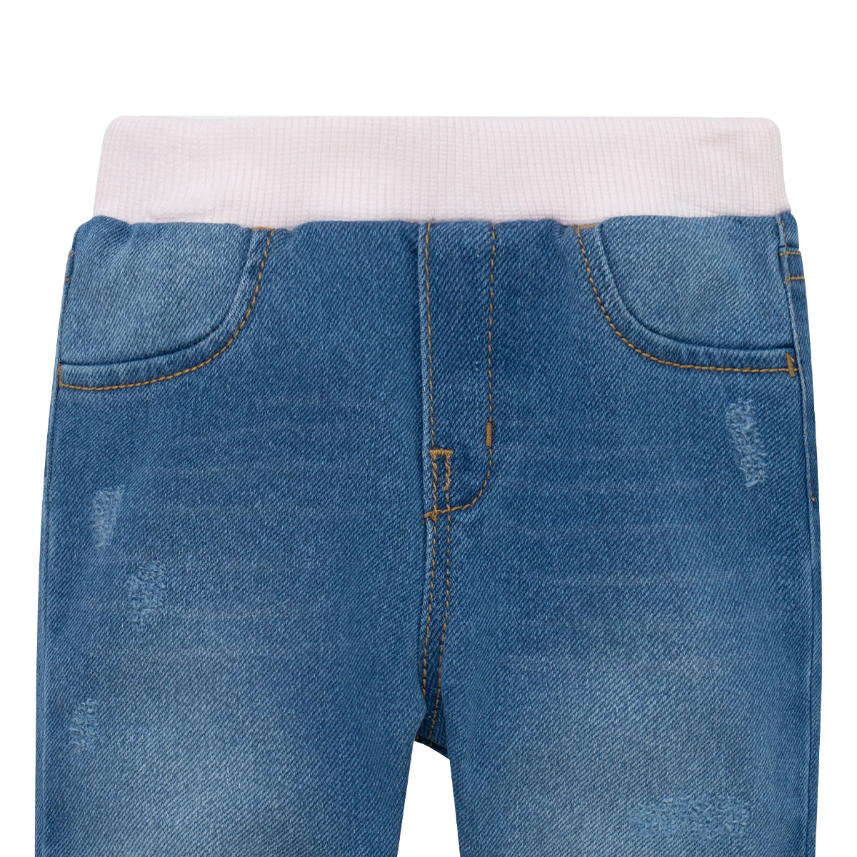 Pantalón en denim para recién nacida niña
