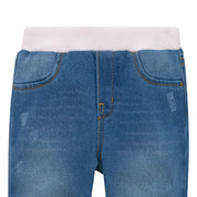 Pantalón en denim para recién nacida niña