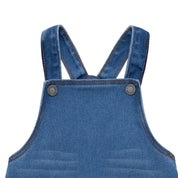 Jardinera larga en denim para recién nacidos unisex