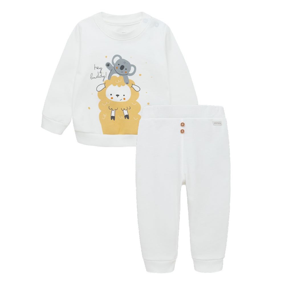 Conjunto buzo koala y oveja para recién nacido unisex