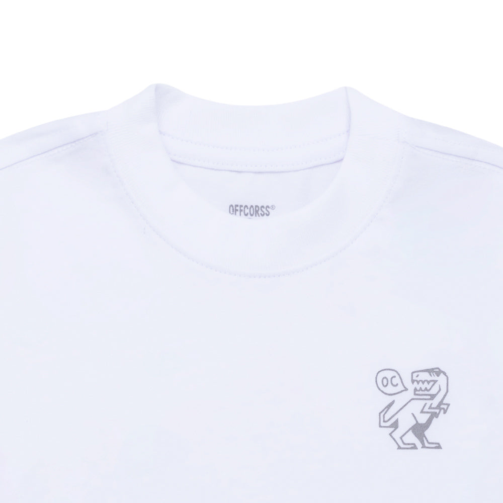 Polera blanca manga corta para niño