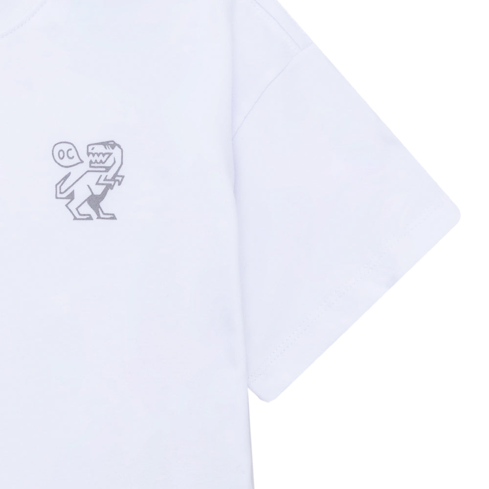 Polera blanca manga corta para niño