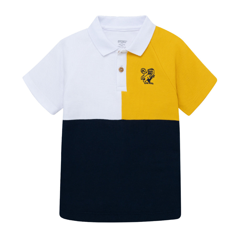 Polo manga corta azul con amarillo para niño ref 4133622