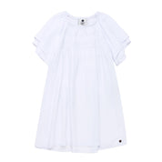 Vestido blanco manga corta bebé niña