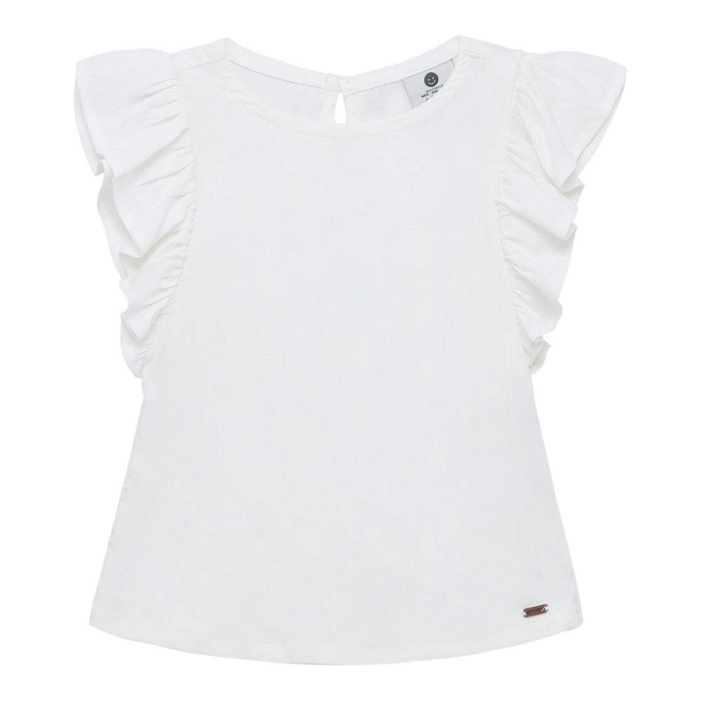 Polera manga corta con boleros para bebé niña