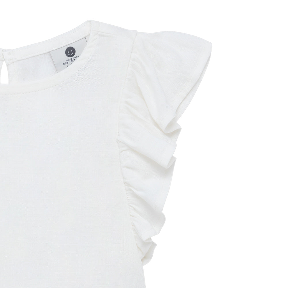 Polera manga corta con boleros para bebé niña