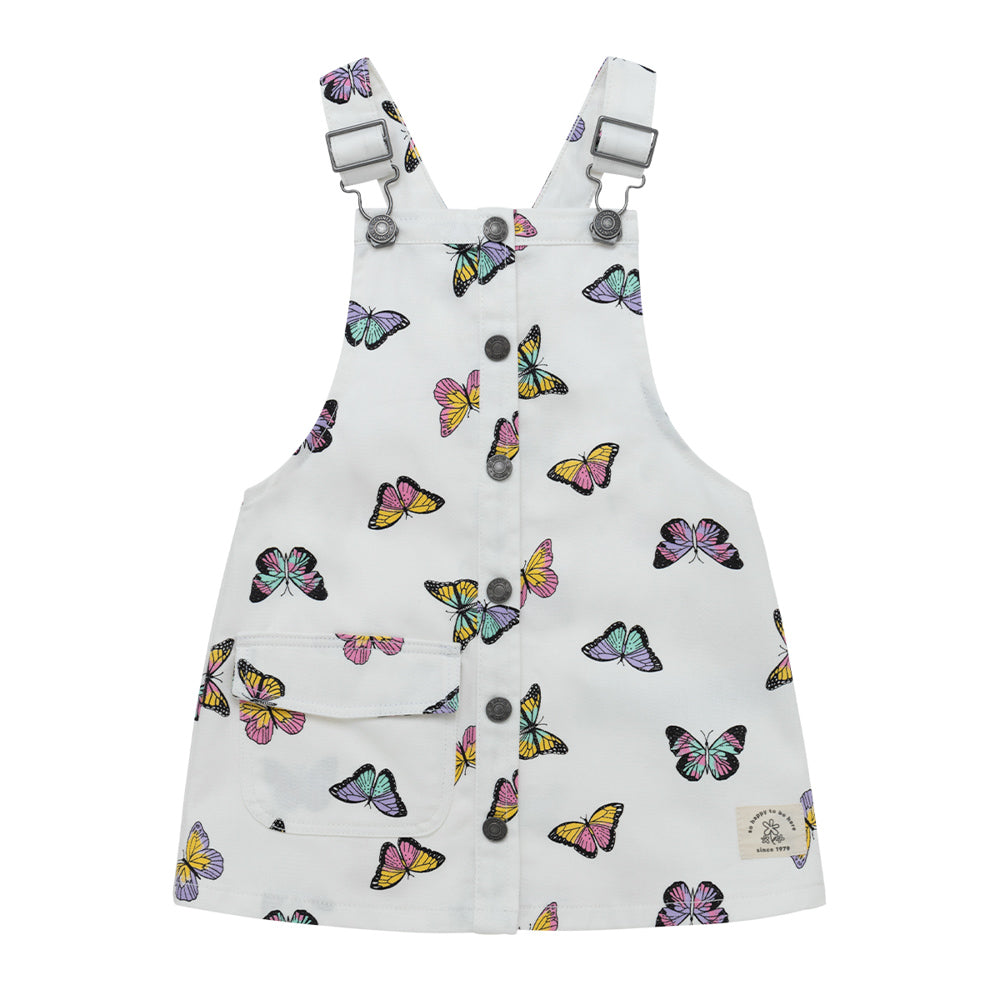 Jardinera corta estampado mariposas para bebé niña