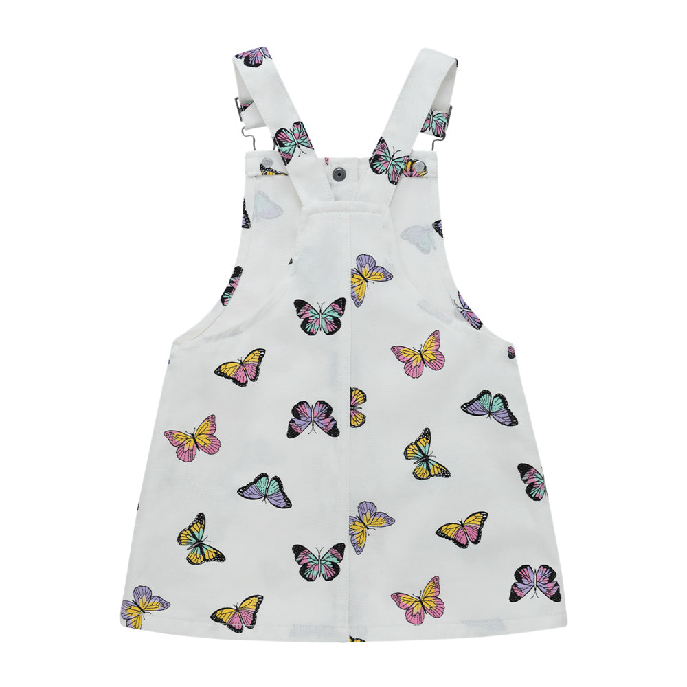 Jardinera corta estampado mariposas para bebé niña