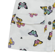 Jardinera corta estampado mariposas para bebé niña