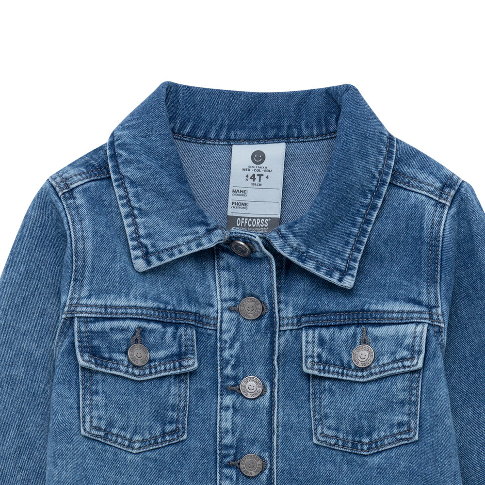 Chaqueta en denim para bebé niña