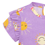 Polera solecitos manga corta con mangas abombadas para bebé niña