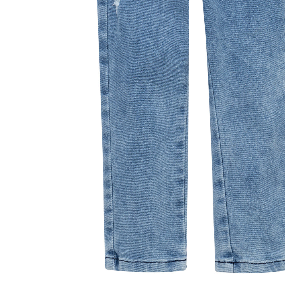 Jean super skinny con cordón decorativo para bebé niña